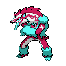 animated fanmade gen 5-style shiny obstagoon sprite